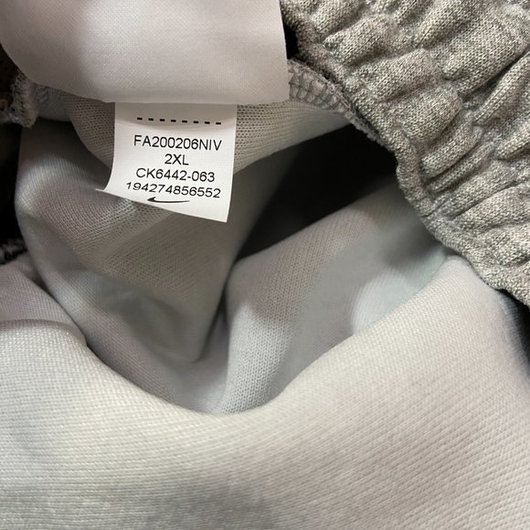 Nike Golden State Warriors NBA Team Issue Practice Gray Sweat Pants Mens 2XL - Picture 10 of 10